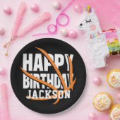 Basketbal Happy Birthday gepersonaliseerd Papieren Bordje (Feest)