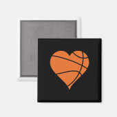 Basketbal Hart 2 Magneet (Voorkant / Achterkant)
