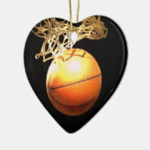Basketbal hart kerst ornament (Links)