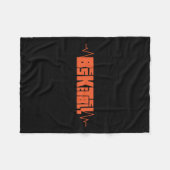 Basketbal hartslag (2) fleece deken (Voorkant (Horizontaal))