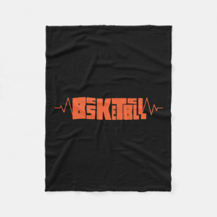 Basketbal hartslag (2) fleece deken