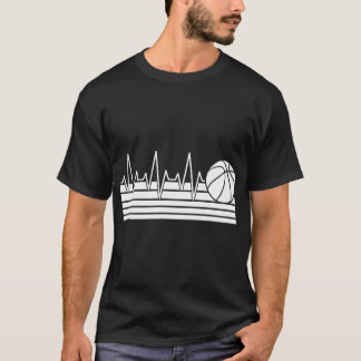 Basketbal Heartbeat Basketbalspeler Mannen Vrouwen T-shirt