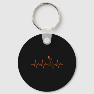 Basketbal Heartbeat Speler Ball Coach Gift Voor M Sleutelhanger