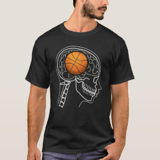 BASKETBAL HERSENEN X-RAY T-shirt ontwerp voor mann
