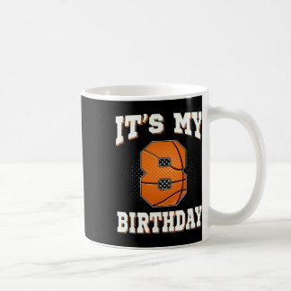 Basketbal Het is mijn 8e verjaardag 8 jaar oud jon Koffiemok