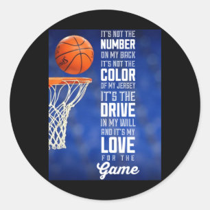 Basketbal - Het is mijn liefde voor het spel Ronde Sticker