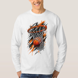 Basketbal Hoep Dunk Streetwear – Krachtig Oranje B T-shirt