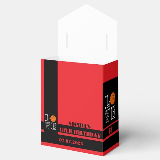 Basketbal hoepels, basketbalspeler cadeau, verjaar bedankdoosjes (Geopend)