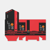 Basketbal hoepels, basketbalspeler cadeau, verjaar bedankdoosjes (Uitgevouwen)