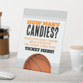 Basketbal hoeveel Snoepjes spel voetstuk teken Reclamebord Met Voetstuk (Insitu)