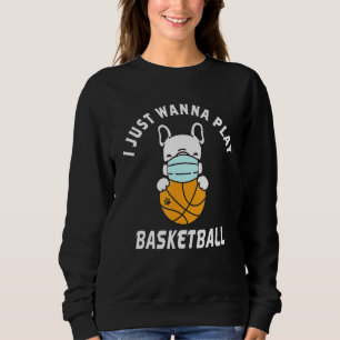 Basketbal Hond Gezichtsmasker Basketbal Franse Bul Trui