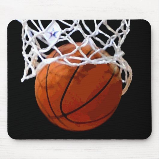 Basketbal Hoop Artwork Mousepad Muismat (Voorkant)