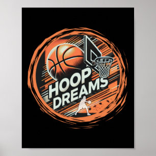 Basketbal Hoop Dreams Actief Poster