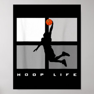 Basketbal Hoop Life Mannen Boys Fun Basketbal Spel Poster