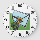 Basketbal Hoop Sport Backboard en Net Grote Klok (Voorkant)