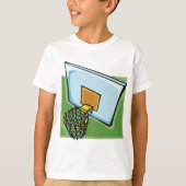 Basketbal Hoop Sport Backboard en Net T-shirt (Voorkant)