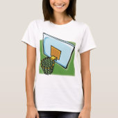 Basketbal Hoop Sport Backboard en Net T-shirt (Voorkant)