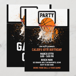 Basketbal & Hoop Sporten Verjaardagsfeestje Kaart