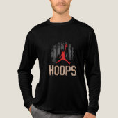 Basketbal "Hoops" Grunge Design Tri-Blend Shirt (Voorkant volledig)