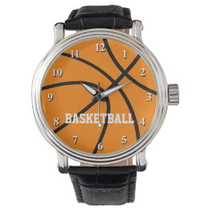 Basketbal horloge met aangepaste tekst
