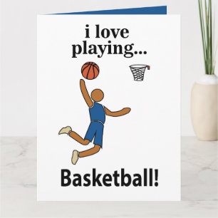Basketbal Ik hou van basketbal spelen Kaart