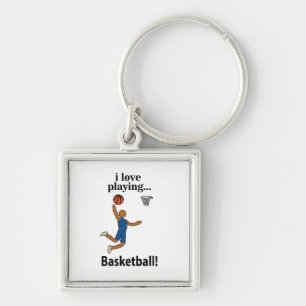 Basketbal Ik hou van basketbal spelen Sleutelhanger