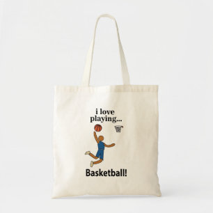 Basketbal Ik hou van basketbal spelen Tote Bag
