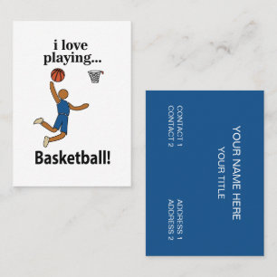 Basketbal Ik hou van basketbal spelen Visitekaartje