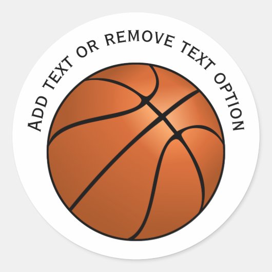 Basketbal Illustratie Ronde Sticker (Voorkant)