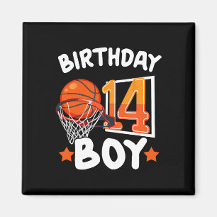 Basketbal IM 14 jaar oud 14e verjaardag jongen dec Magneet