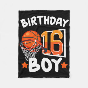 Basketbal IM 16 jaar oud 16e verjaardag jongen Dec Fleece Deken