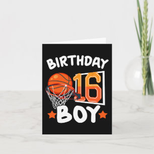 Basketbal IM 16 jaar oud 16e verjaardag jongen Dec Kaart