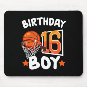 Basketbal IM 16 jaar oud 16e verjaardag jongen Dec Muismat