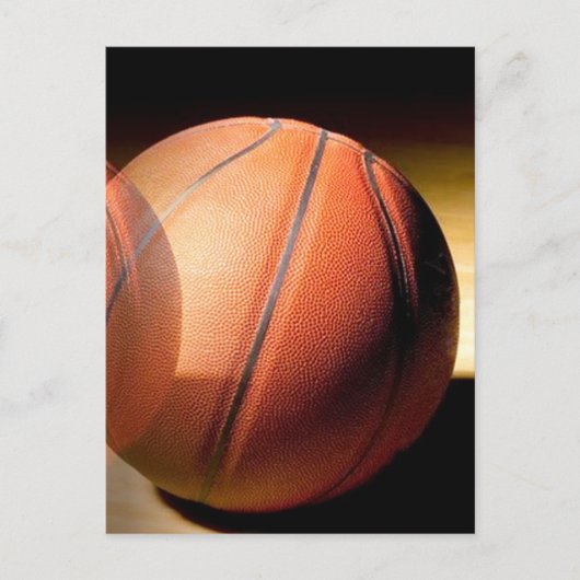 Basketbal in Schaduwen Close-up Verticale Post Kaa Briefkaart (Voorkant)