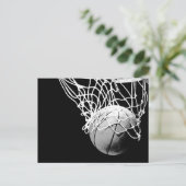 Basketbal in Schaduwen Close-up Verticale Post Kaa Briefkaart (Staand voorkant)