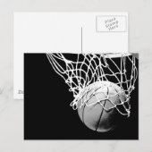 Basketbal in Schaduwen Close-up Verticale Post Kaa Briefkaart (Voorkant / Achterkant)