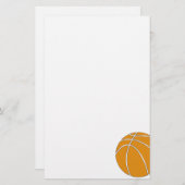 Basketbal in traditioneel Sinaasappel en grijs Briefpapier (Voorkant / Achterkant)