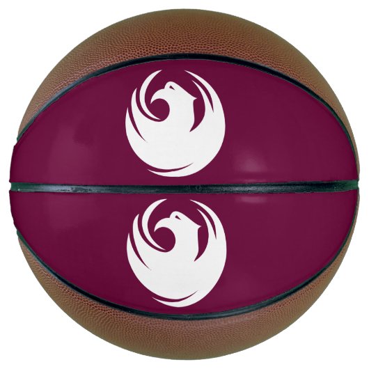 Basketbal in ware grootte met vlag van Phoenix Cit (Voorkant)