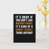 Basketbal Is Een Ding Voor Slimme Mensen  Kaart (Gele Bloem)