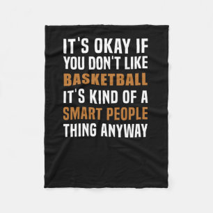 Basketbal is een slim mensending fleece deken