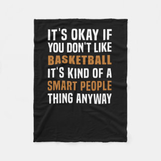 Basketbal is een slim mensending fleece deken