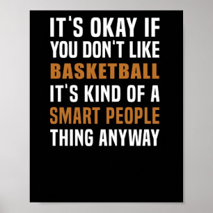 Basketbal is een slim mensending poster