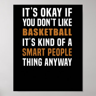 Basketbal is een slim mensending poster