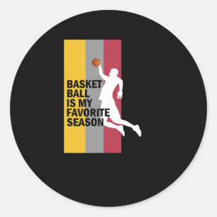 Basketbal is mijn favoriete seizoen 10 ronde sticker
