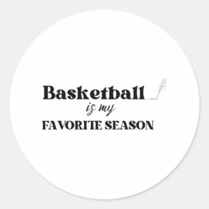 Basketbal is mijn favoriete seizoen 2 ronde sticker