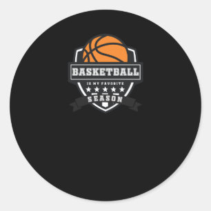 Basketbal is mijn favoriete seizoen 9 ronde sticker
