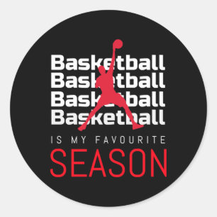 Basketbal is mijn favoriete seizoen dunk ronde sticker