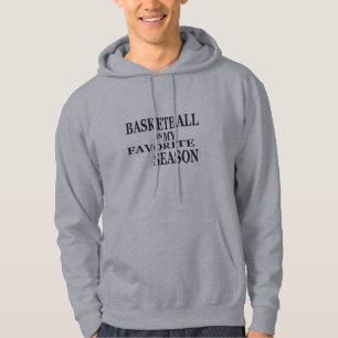 Basketbal is mijn favoriete seizoen met blauwe bal hoodie