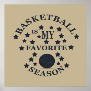 basketbal is mijn favoriete seizoen poster