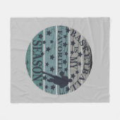 Basketbal is mijn favoriete seizoen  retro fleece deken (Voorkant (Horizontaal))